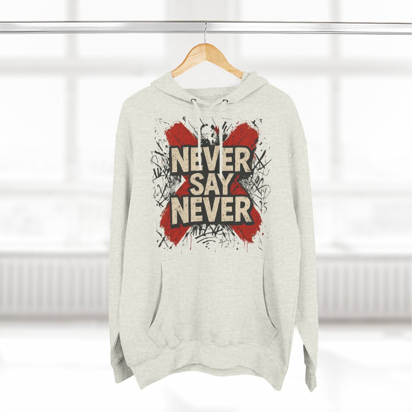 Wrestling themed Hoodie – Never Say Never | Motivation, Komfort & Street Style