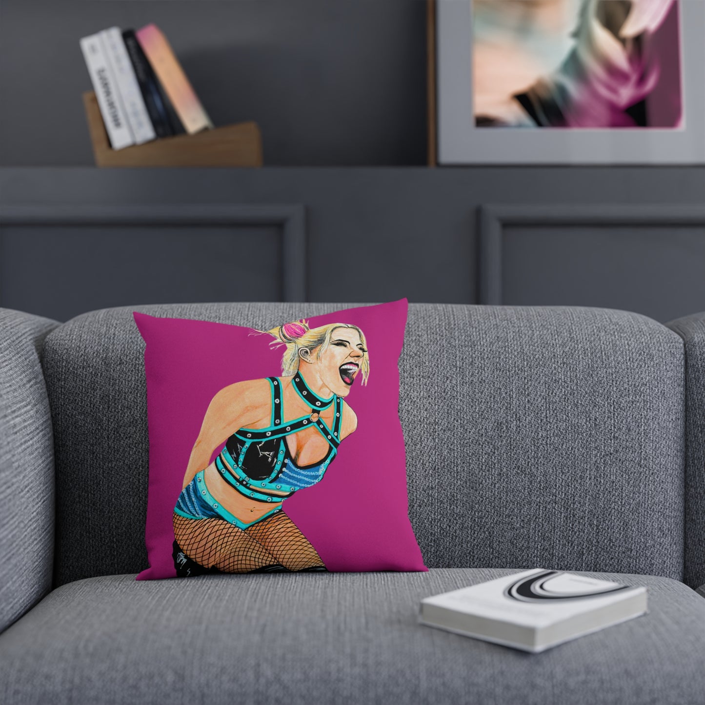 Alexa Bliss Wrestling Fanart Pillow