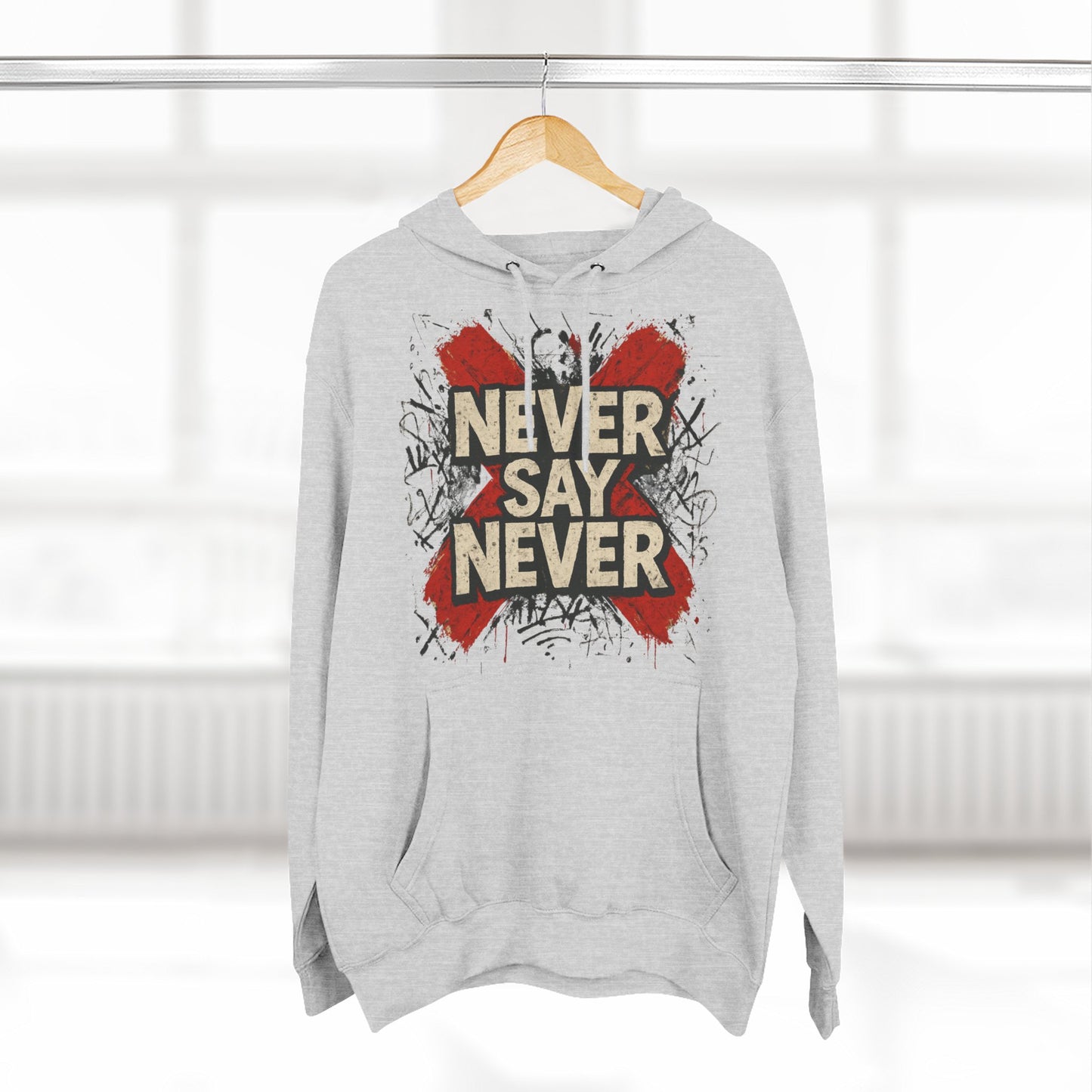 Wrestling themed Hoodie – Never Say Never | Motivation, Komfort & Street Style