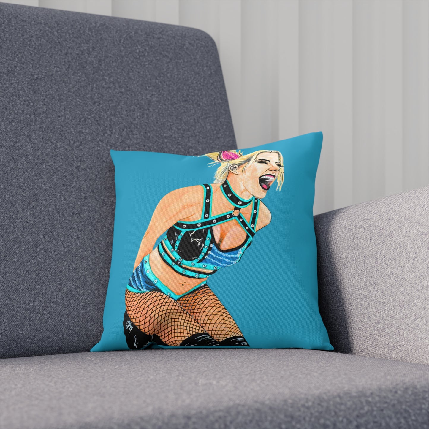 Alexa Bliss Wrestling Fanart Pillow