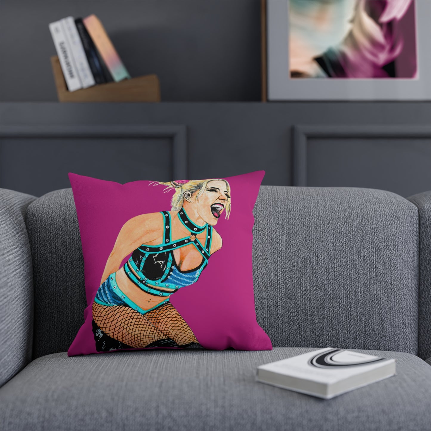 Alexa Bliss Wrestling Fanart Pillow