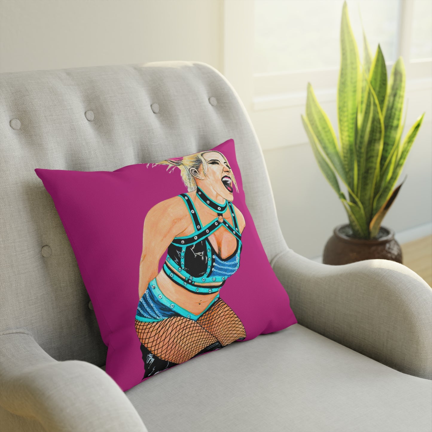 Alexa Bliss Wrestling Fanart Pillow