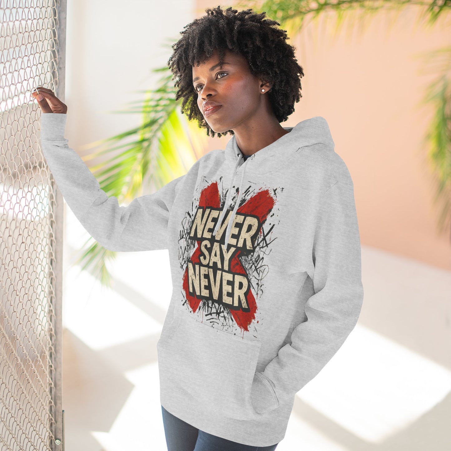 Wrestling themed Hoodie – Never Say Never | Motivation, Komfort & Street Style