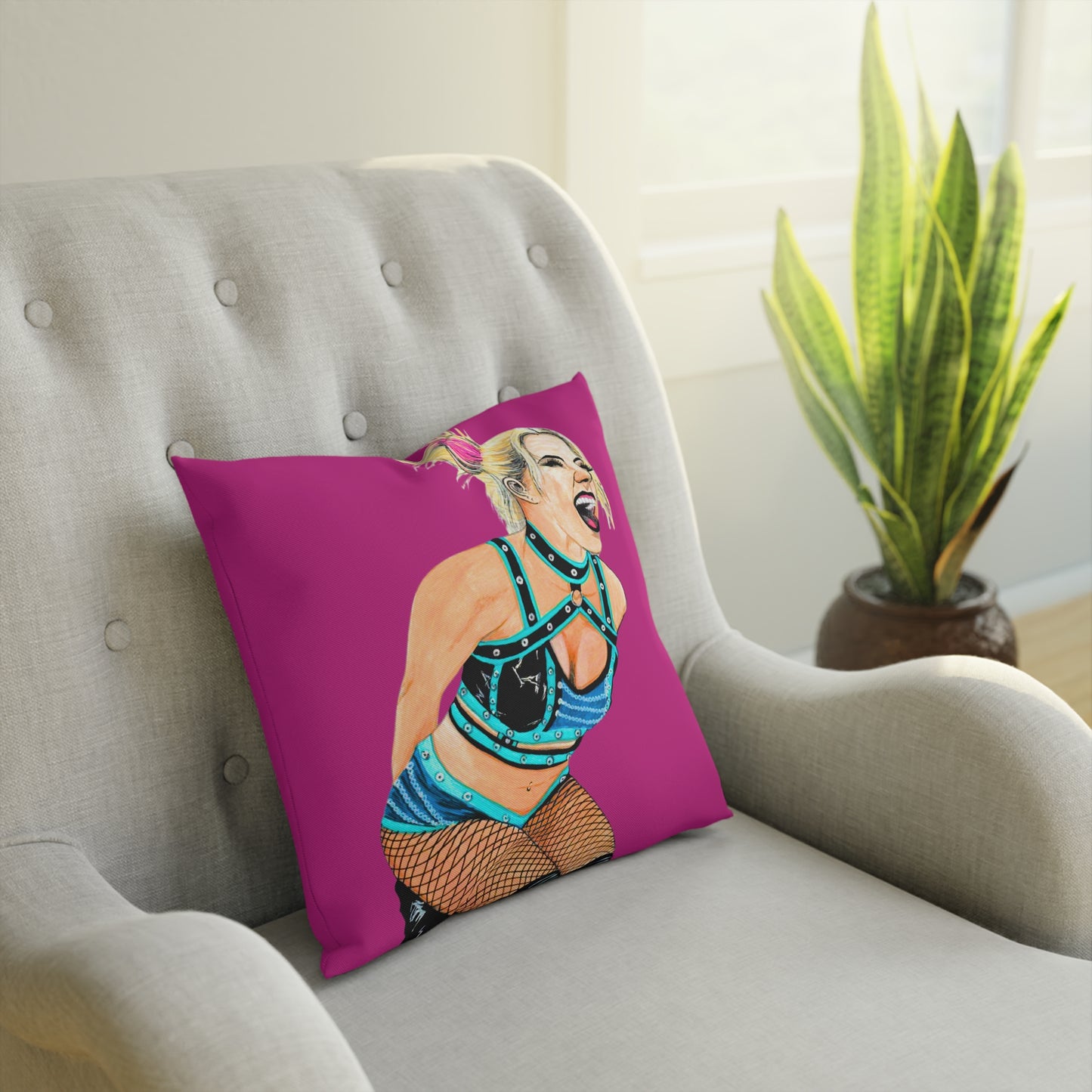 Alexa Bliss Wrestling Fanart Pillow