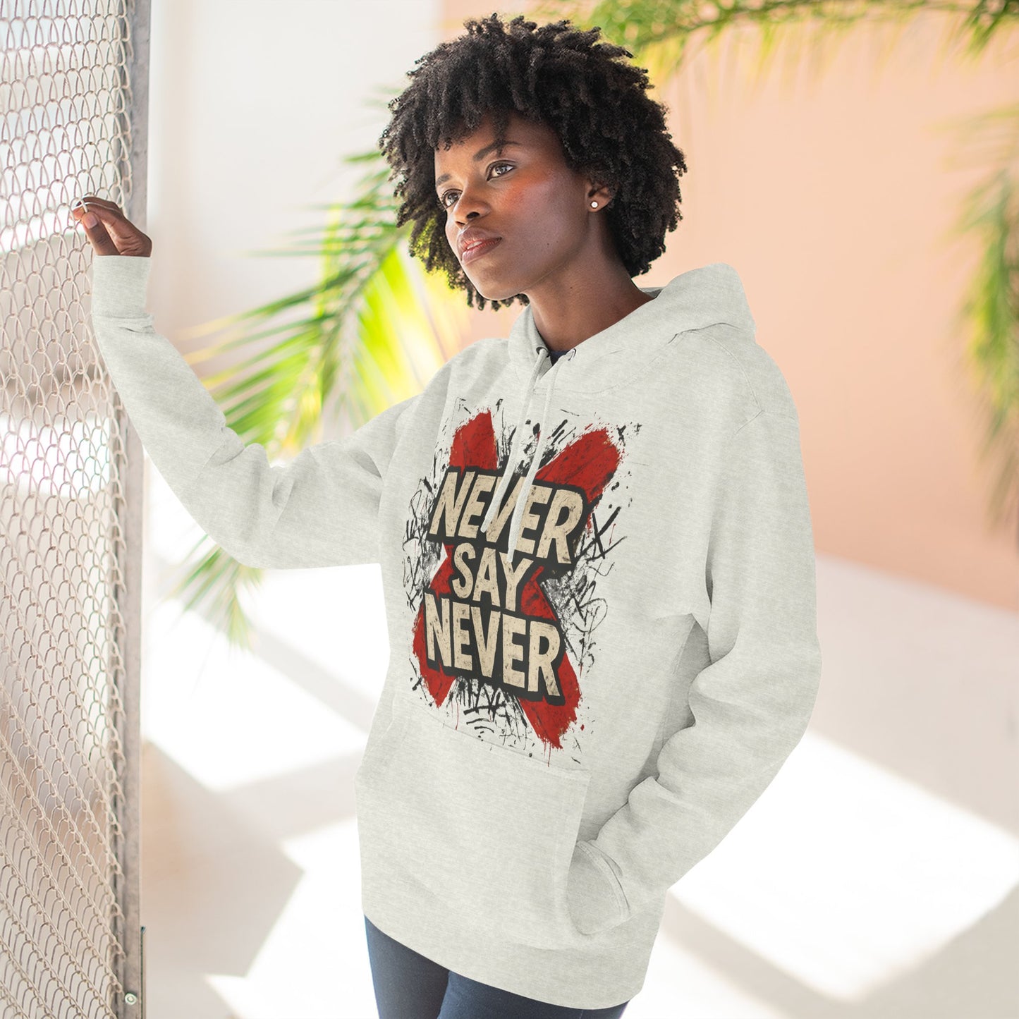 Wrestling themed Hoodie – Never Say Never | Motivation, Komfort & Street Style