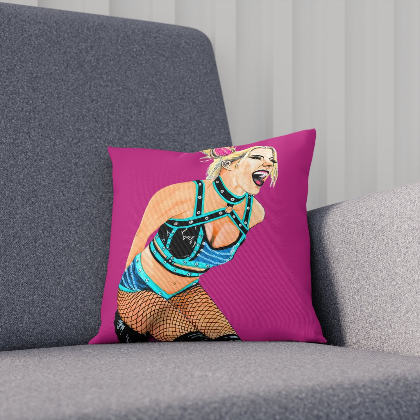 Alexa Bliss Wrestling Fanart Pillow