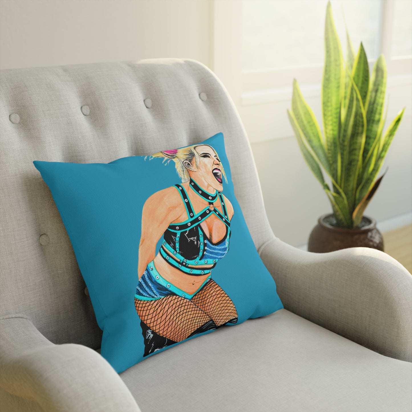 Alexa Bliss Wrestling Fanart Pillow