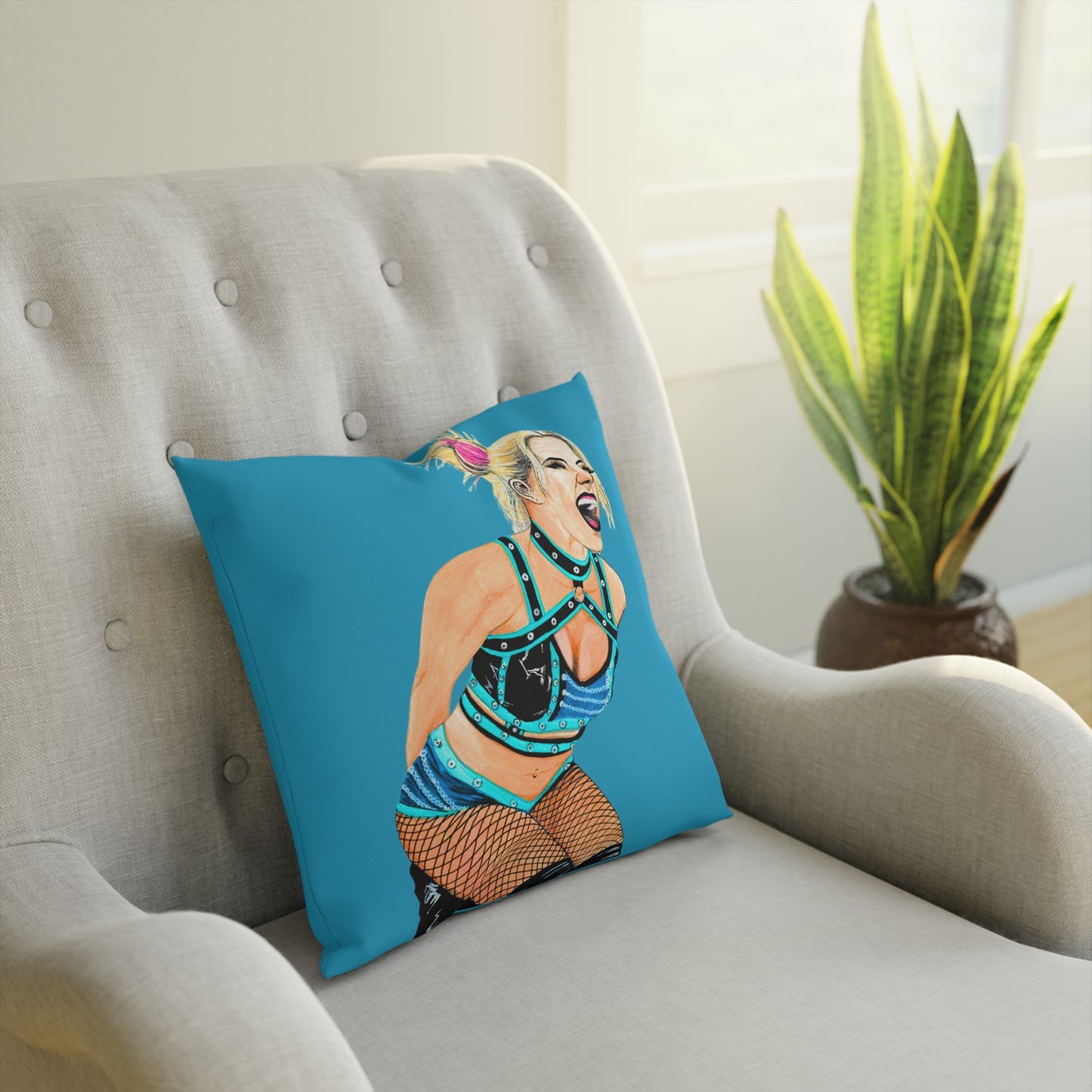 Alexa Bliss Wrestling Fanart Pillow