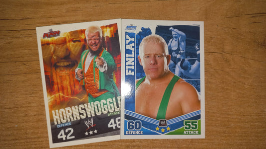 FINLAY & HORNSWOGGLE - WWE TOPPS Trading Cards - SLAM ATTAX EVOLUTION CARDS - 2009