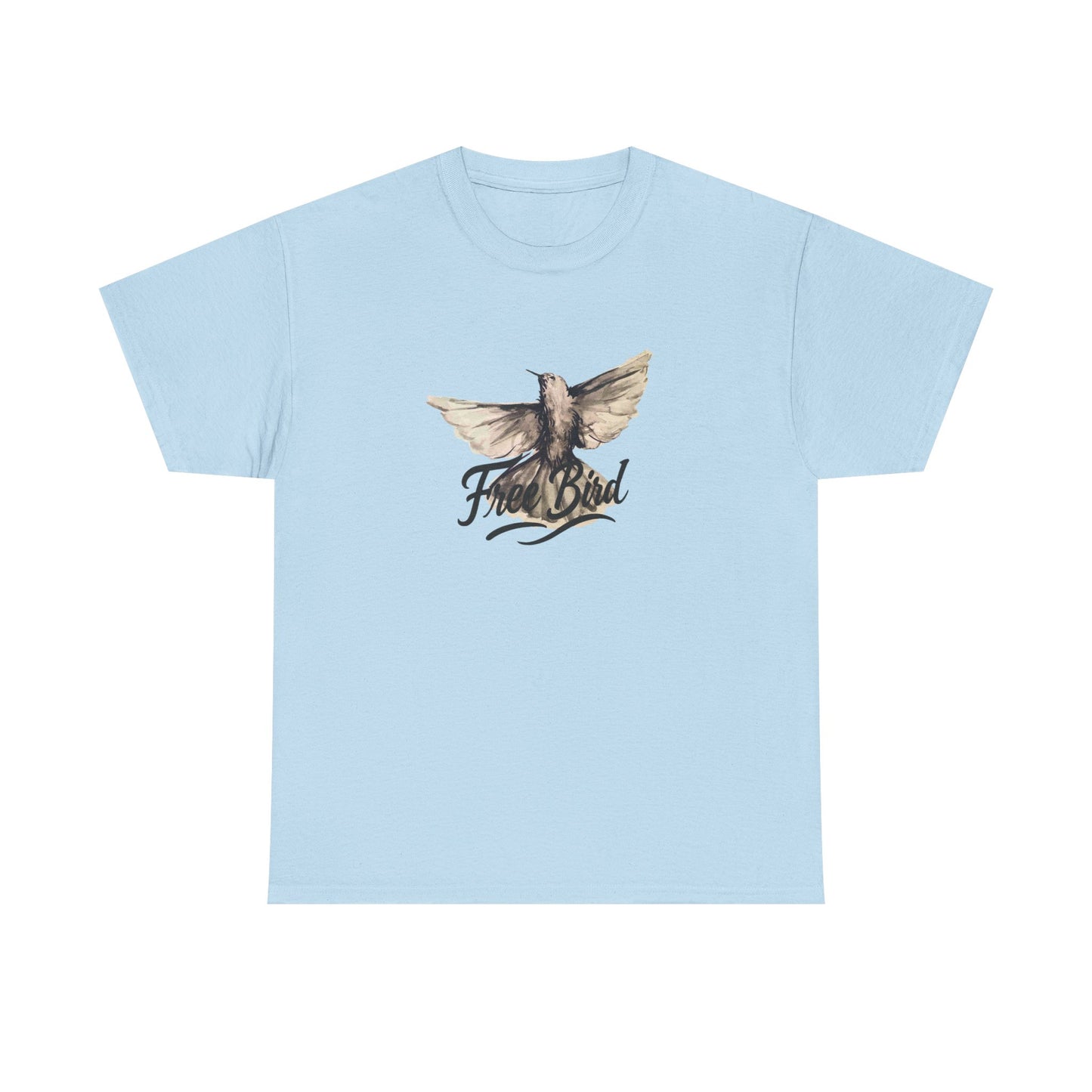 Unisex T-Shirt „Free Bird Sparrow“ – Künstlerisches Vogelmotiv in Wasserfarben