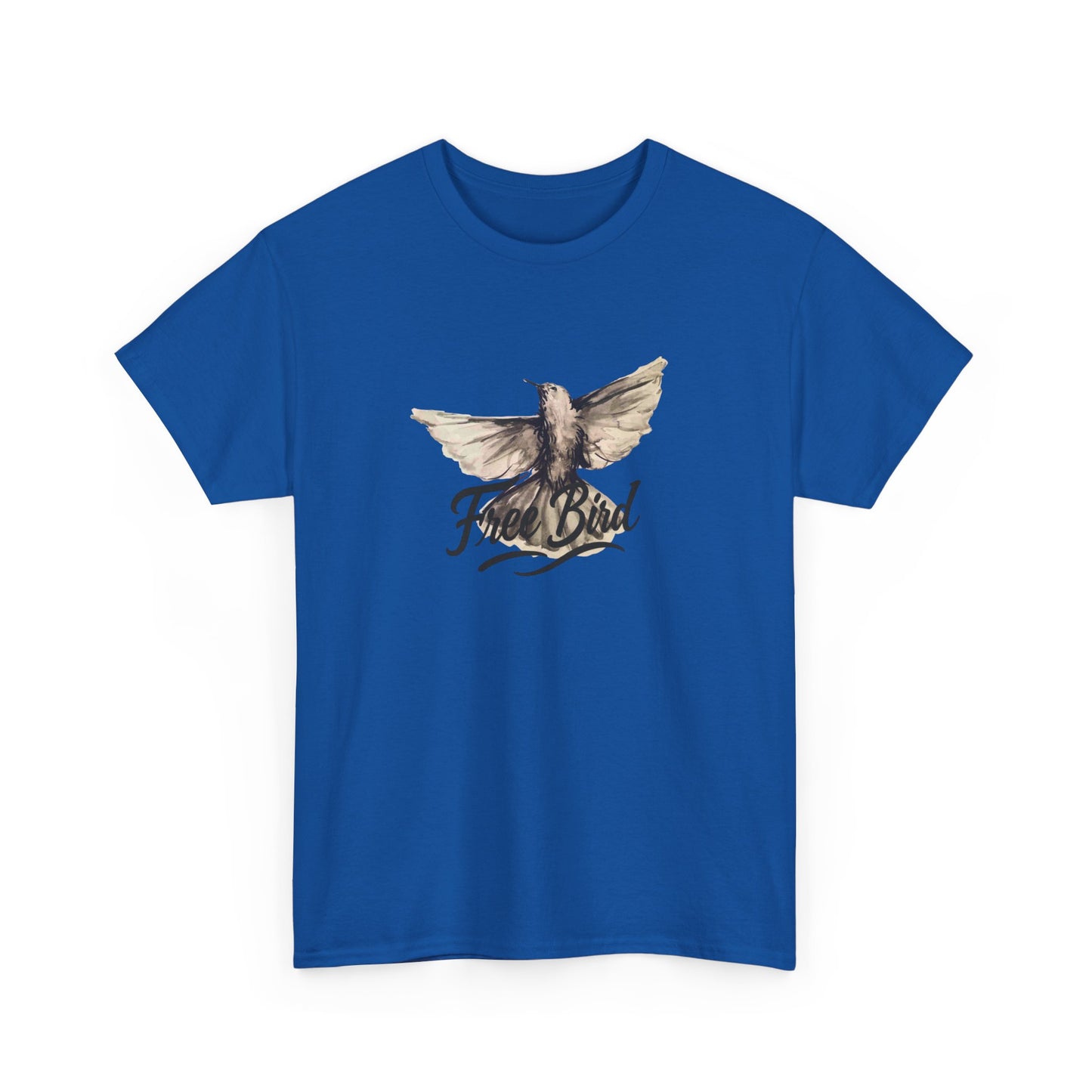 Unisex T-Shirt „Free Bird Sparrow“ – Künstlerisches Vogelmotiv in Wasserfarben