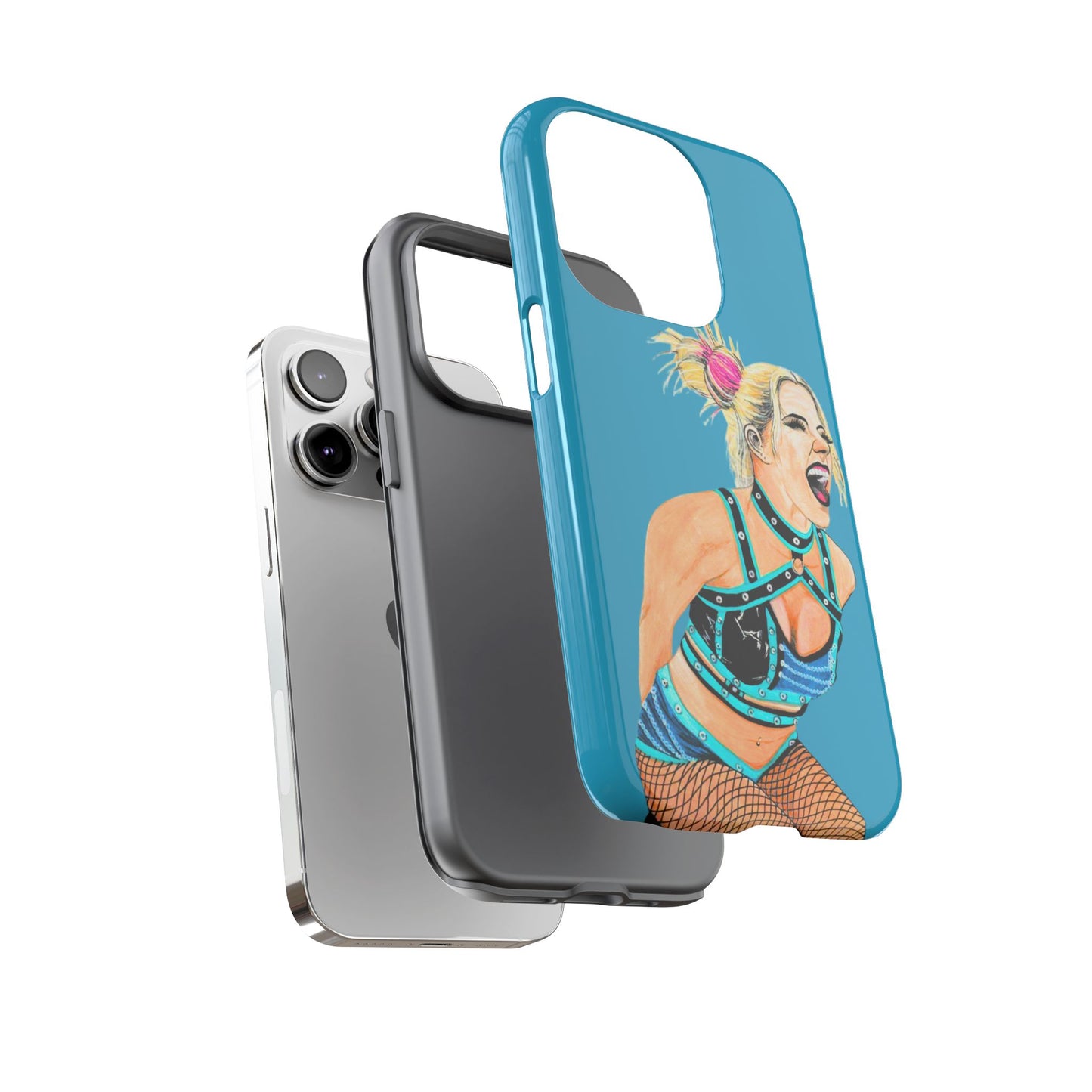 Wrestling Fanart Handyhülle – Female Power Design | Künstlerischer Schutz für dein Smartphone