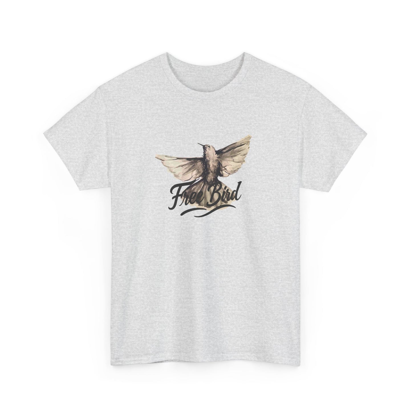 Unisex T-Shirt „Free Bird Sparrow“ – Künstlerisches Vogelmotiv in Wasserfarben