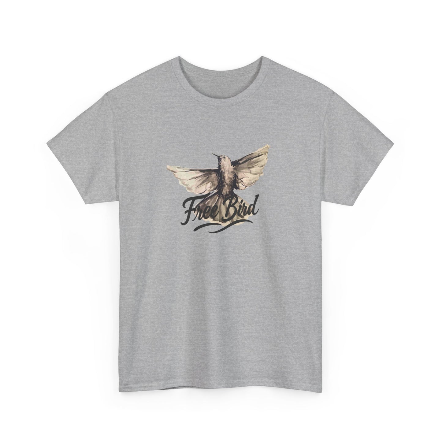 Unisex T-Shirt „Free Bird Sparrow“ – Künstlerisches Vogelmotiv in Wasserfarben