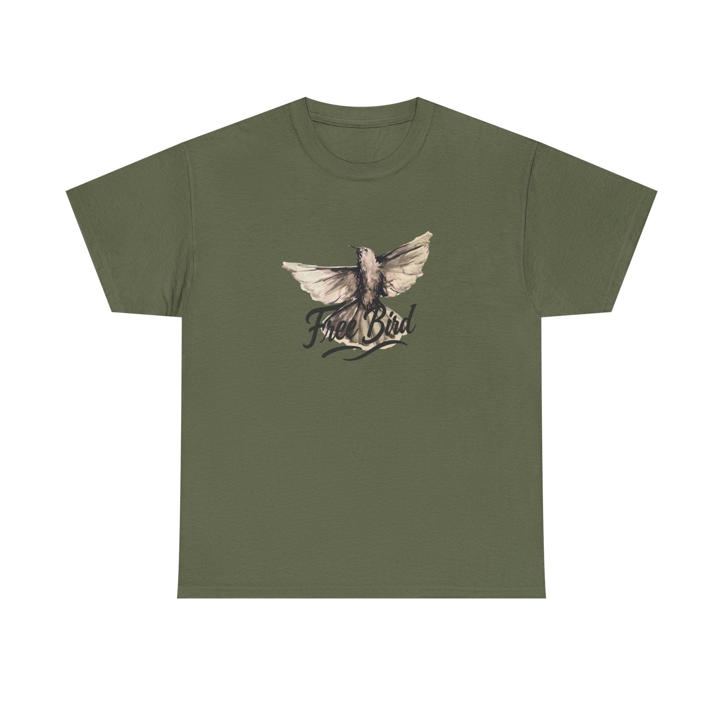 Unisex T-Shirt „Free Bird Sparrow“ – Künstlerisches Vogelmotiv in Wasserfarben
