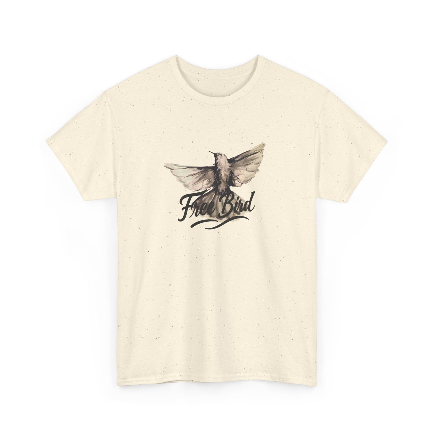 Unisex T-Shirt „Free Bird Sparrow“ – Künstlerisches Vogelmotiv in Wasserfarben