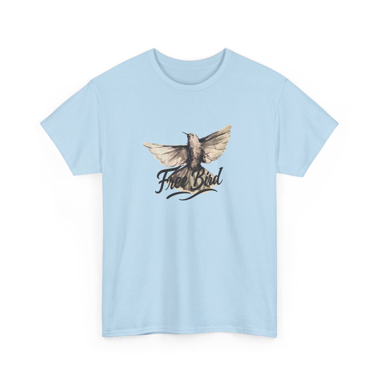 Unisex T-Shirt „Free Bird Sparrow“ – Künstlerisches Vogelmotiv in Wasserfarben