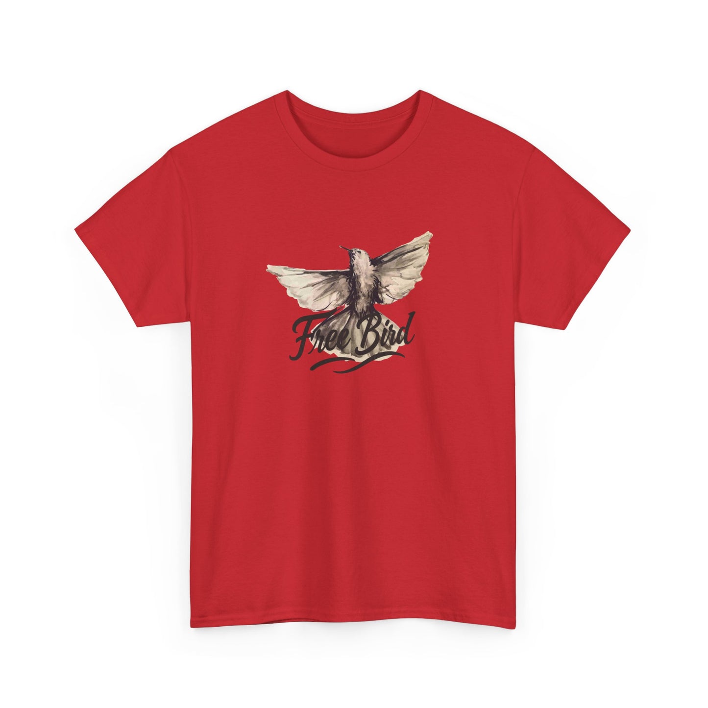 Unisex T-Shirt „Free Bird Sparrow“ – Künstlerisches Vogelmotiv in Wasserfarben