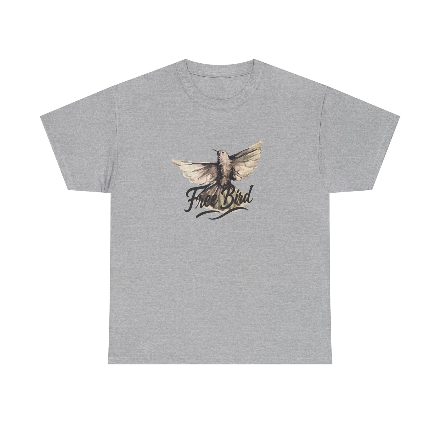 Unisex T-Shirt „Free Bird Sparrow“ – Künstlerisches Vogelmotiv in Wasserfarben