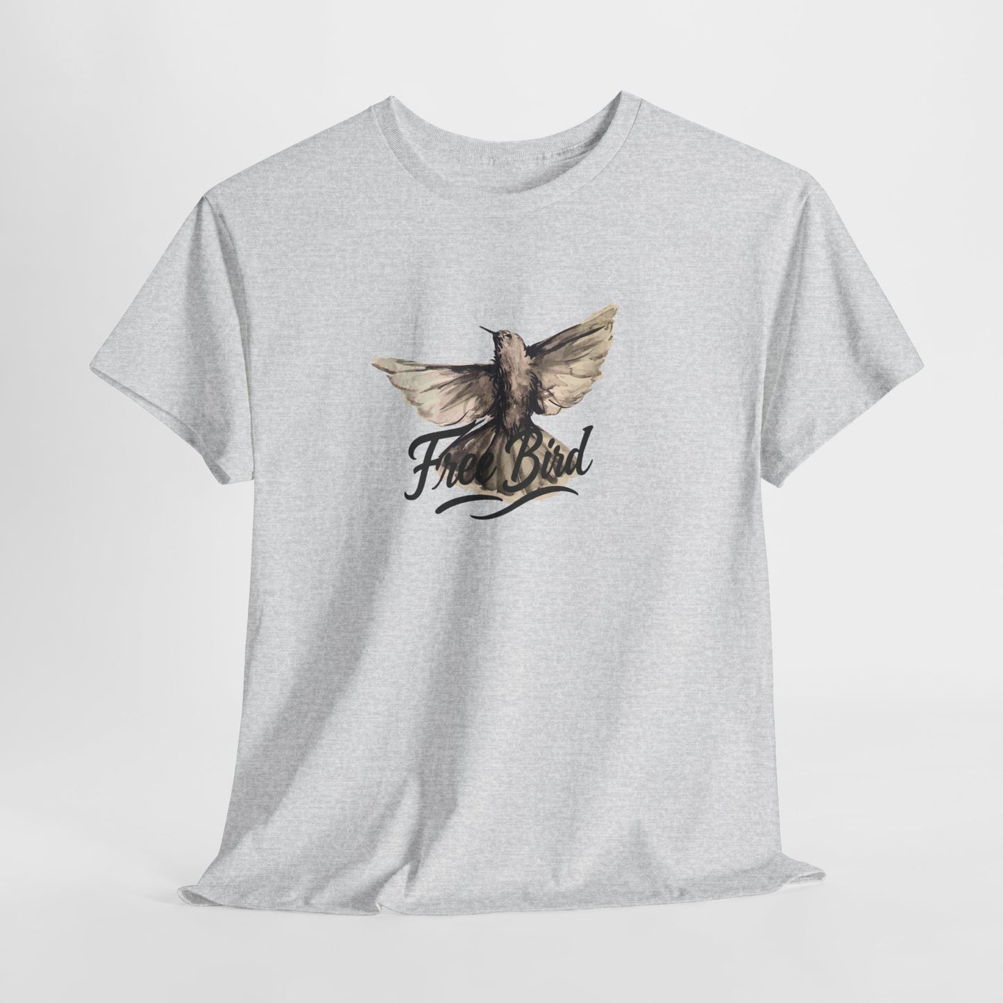 Unisex T-Shirt „Free Bird Sparrow“ – Künstlerisches Vogelmotiv in Wasserfarben